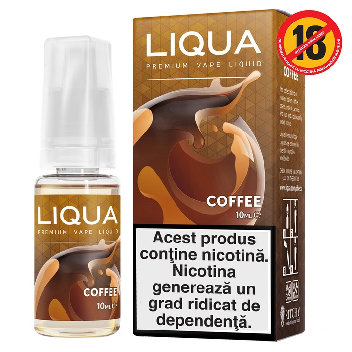 Lichid pentru Tigara Electronica Liqua Elements, 10ml, Coffee, 6 mg/ml.