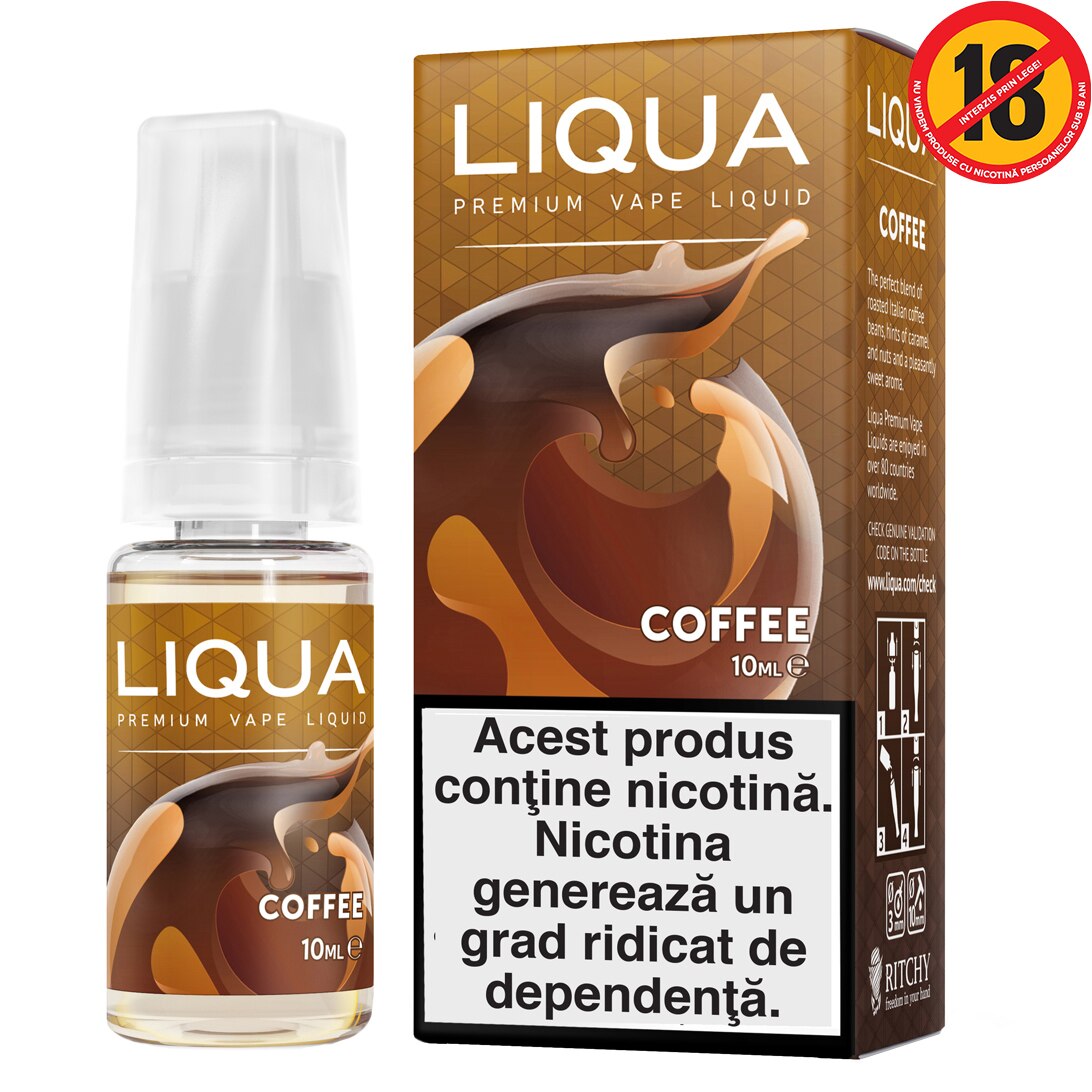 Lichid pentru Tigara Electronica Liqua Elements, 10ml, Coffee, 12 mg/ml.