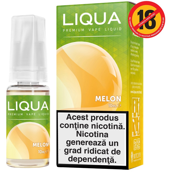 Lichid pentru Tigara Electronica Liqua Elements, 10ml, Melon, 18 mg/ml.