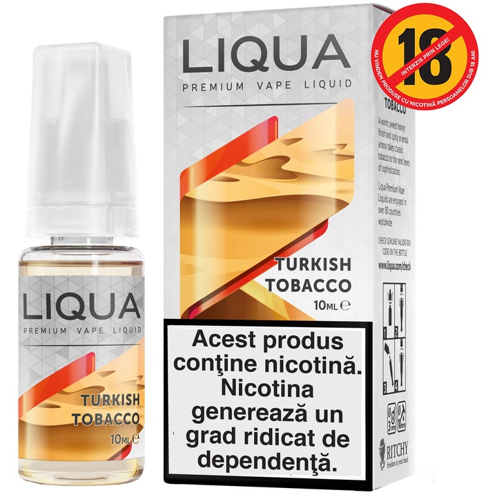 Lichid pentru Tigara Electronica Liqua Elements, 10ml, Turkish Tobacco, 6 mg/ml.