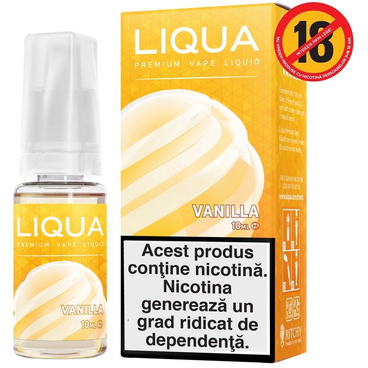 Lichid pentru Tigara Electronica Liqua Elements, 10ml, Vanilla, 6 mg/ml.