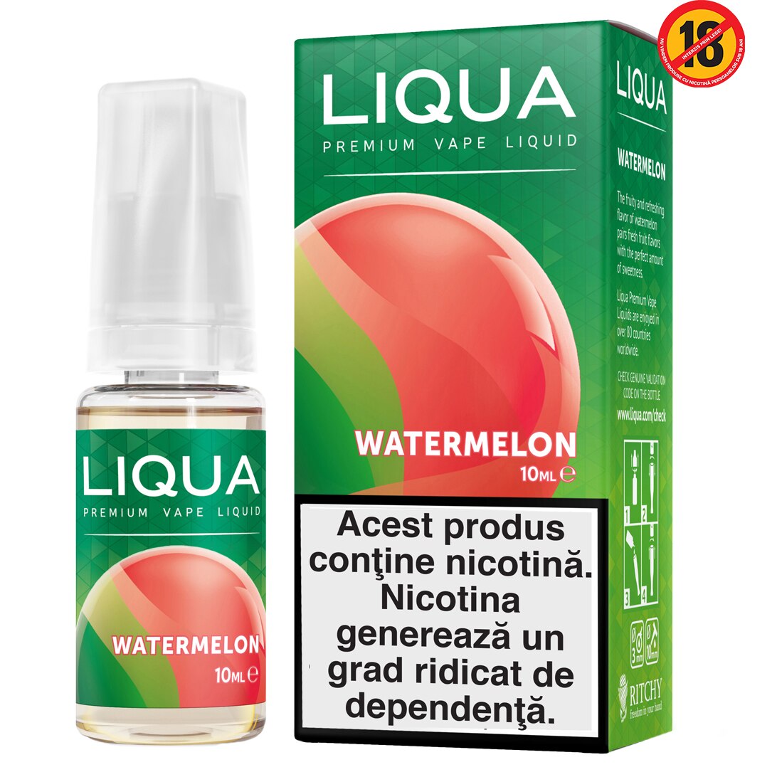 Lichid pentru Tigara Electronica Liqua Elements, 10ml, Watermelon, 18 mg/ml.