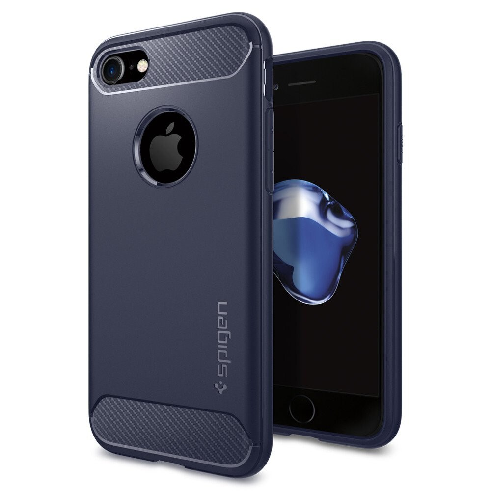 Husa de protectie Spigen Rugged Armor pentru iPhone 7, Midnight Blue