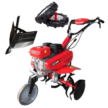 Motosapa 7 CP H75 ENERGO, cu roti de cauciuc si rarita Motosapa 7 CP H75 ENERGO, cu roti de cauciuc si rarita