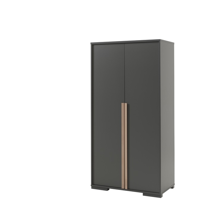 Гардероб Akl Furniture Private, ПДЧ/Меламин, Антрацит