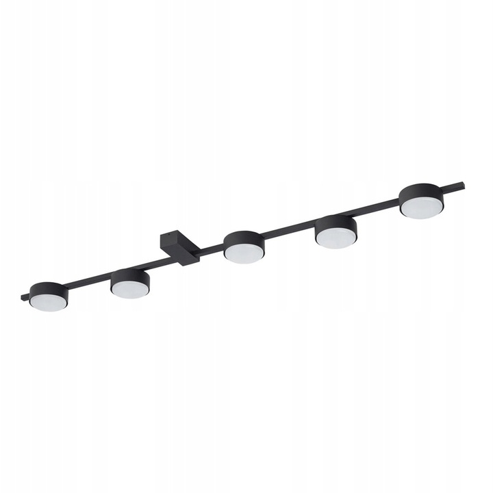 LED плафон, Nowodvorski, Метал/Пластмаса, 5xGX53, 8 W, Черен