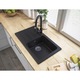 Pachet Chiuveta Bucatarie Granitan Ada, din Compozit Granit, 775x435 mm, Adancime Cuva 160 mm, Montare pe Blat, Orientare Dreapta, Culoare Negru, cu Baterie Extractibila Snake si Dozator Detergent Lichid Clasic, Set Complet pentru Bucatarie