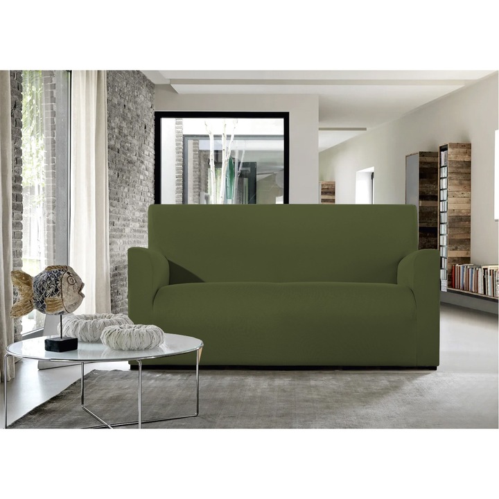 Husa canapea, Co.Ingros.Tex, Poliester, Model uni, Verde