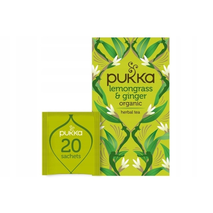 Ceai BIO Pukka - Lemongrass si ghimbir, 20 pliculete