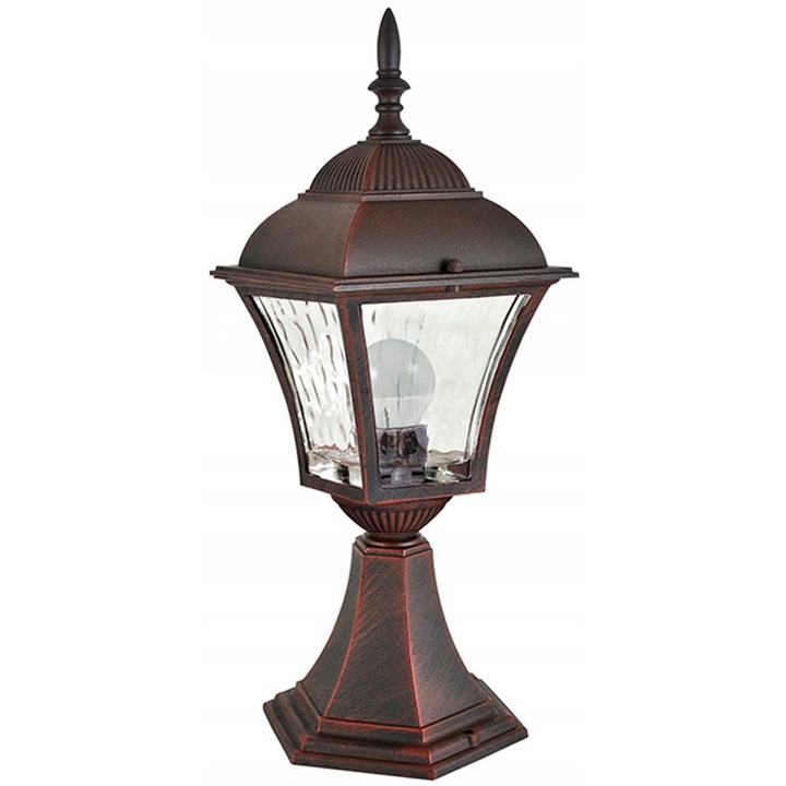 Lampa de gradina E27, Polux, Aluminiu, 40 cm, Bronz