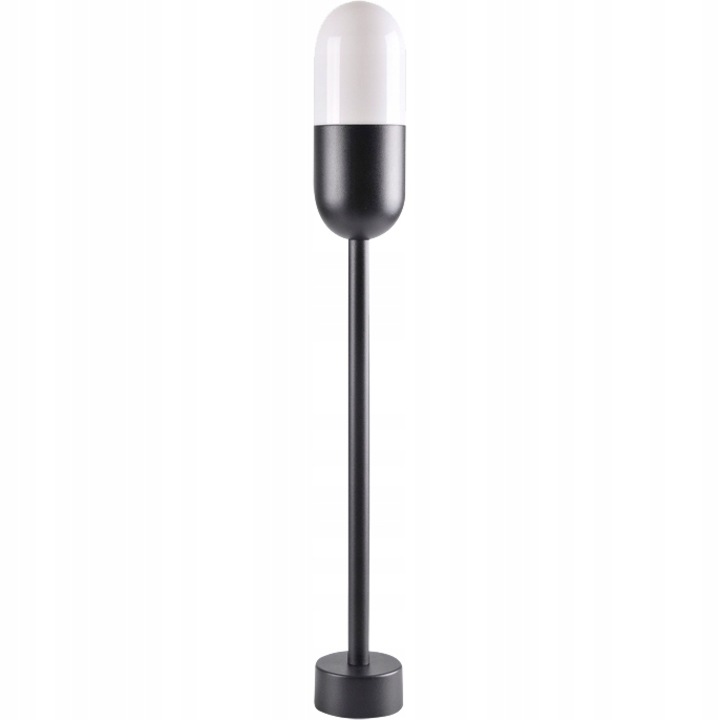 Градинска лампа E27, Polux, Пластмаса/Стомана, 60 см, Черна