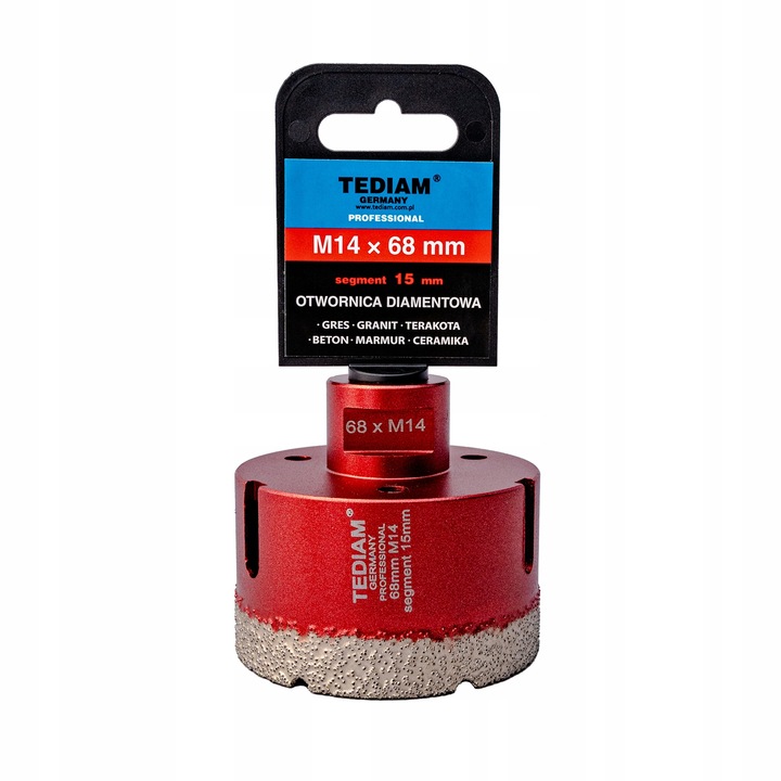 Fierastrau diamantat Tediam, M14x68mm