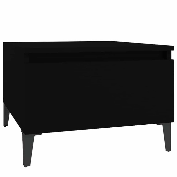 Странична маса vidaXL, Черна, 50x46x35 см, Инженерно дърво, 11.4 Kg