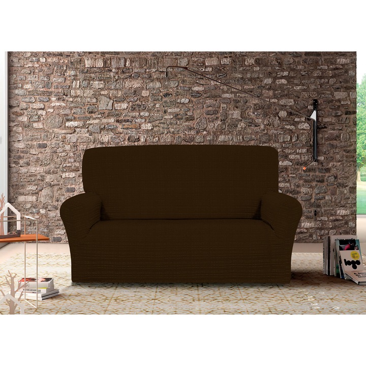 Husa canapea, Co.Ingros.Tex, Poliester, Tesatura Jacquard, Maro