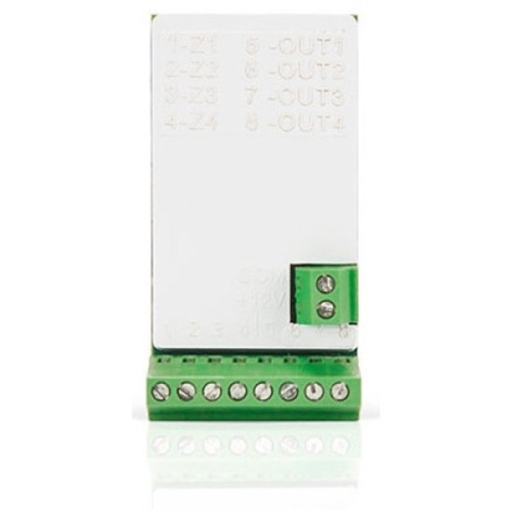 Expansor miniatural de zone si iesiri cablate, Satel, 4-24V DC, Alb