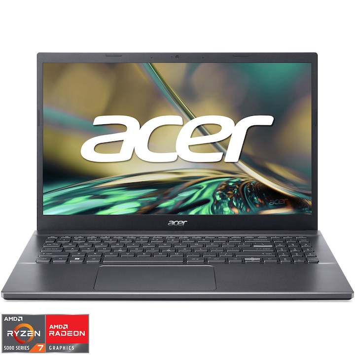 Лаптоп Acer Aspire 5 A515-47, AMD Ryzen™ 7 5825U, 15.6", Full HD, 16GB, 512GB SSD, AMD Radeon™ Graphics, No OS, Iron