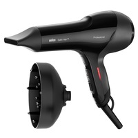 Uscator de par Braun Satin Hair HD780 Professional SensoDryer, cu senzor de caldura si duza profesionala, 2000W, Negru