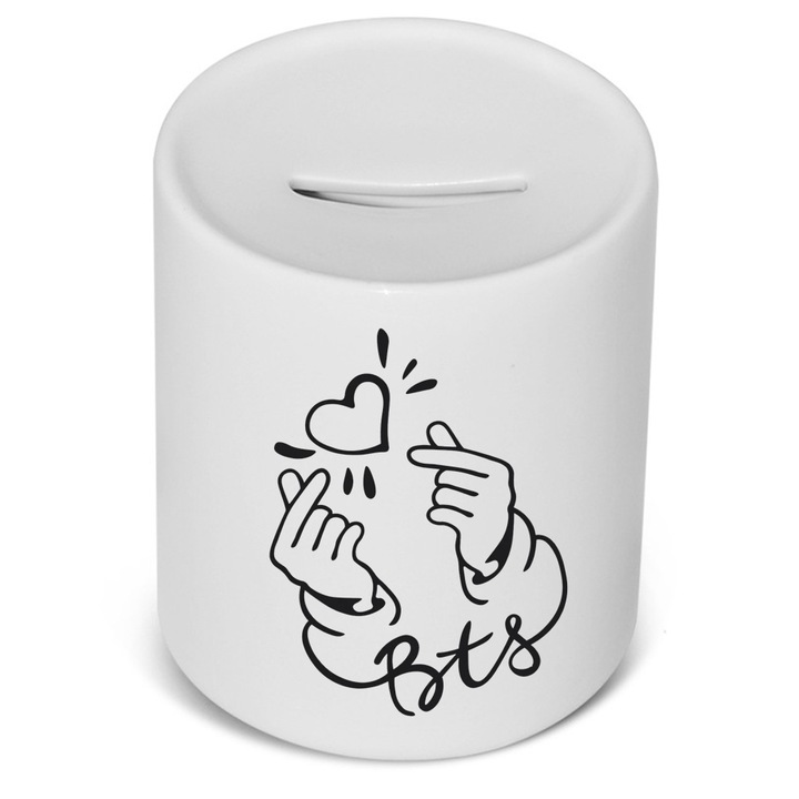 Személyre szabott bts love malacpersely, kerámia, 305 gr