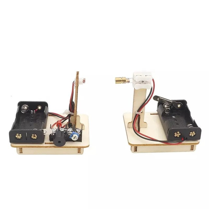 Jucarie Educationala Tetea, Kit lemn STEM, senzor cu infrarosu