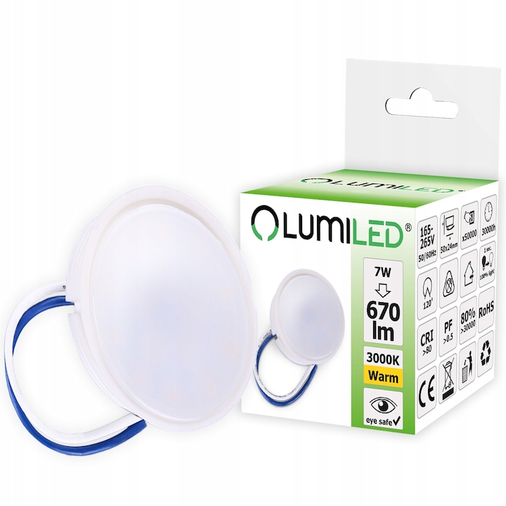 LED modul, Lumiled, INSERT, MR16, 7W = 70W, 670lm, 3000K, meleg fehér