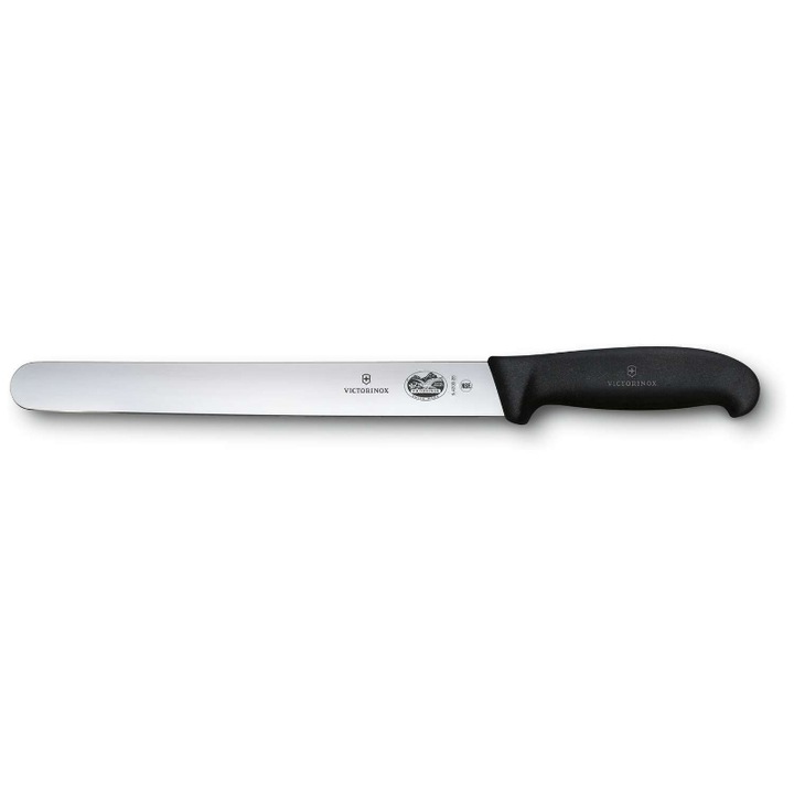 Cutit pentru patiserie, Victorinox, Inox, 25 cm, Maner Fibrox, Negru/Gri