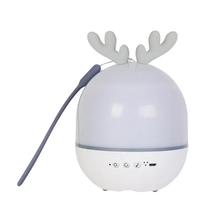 Lampa de veghe cu proiectie pentru copii, 6 filme de proiectie, rotativa, 3 culori, 4 moduri de iluminare