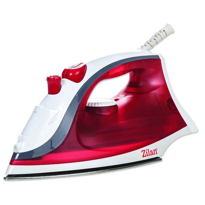 Fier de calcat talpa inox ZILAN ZLN-8410, 1600W, Alb/ Rosu