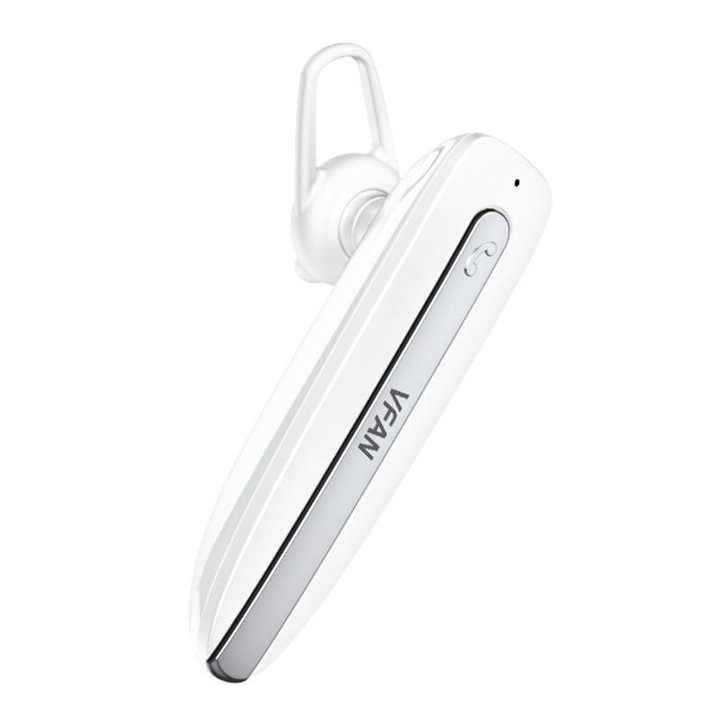 Bluetooth слушалка Vipfan BE03 Bluetooth 5.0, бяла