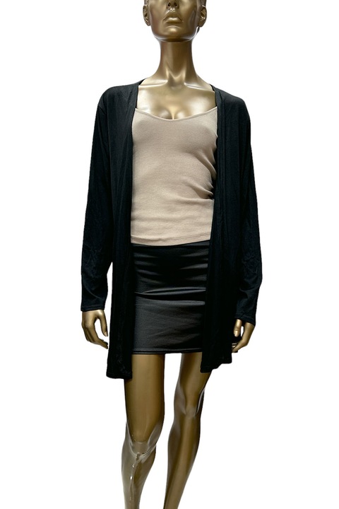 Дамска жилетка My Dress Room 16445918 10-103, С дълъг ръкав, Черен, Размер L