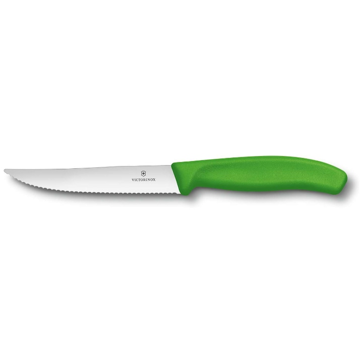 Cutit pentru friptura, Victorinox, Inox, 12cm, Verde