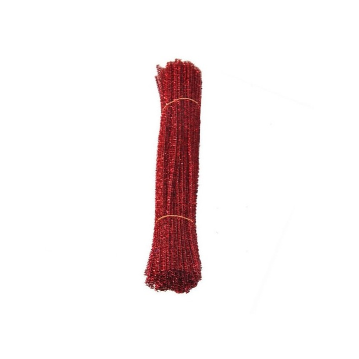 Set 25 sarma plusata cu sclipici rosie COLORARTE