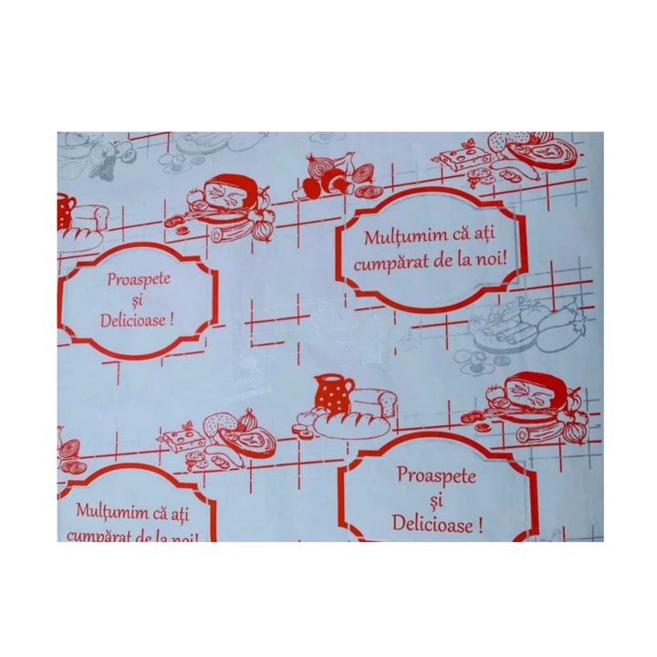 Set hartie tiparita pentru impachetat shaorma, 1 buc de 10 kg, dimensiune 37 cm x 26 cm