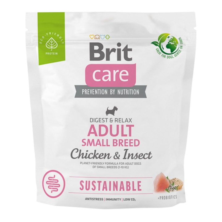 Hrana uscata pentru caini Brit Care Sustainable Adult Small Breed, 1 kg
