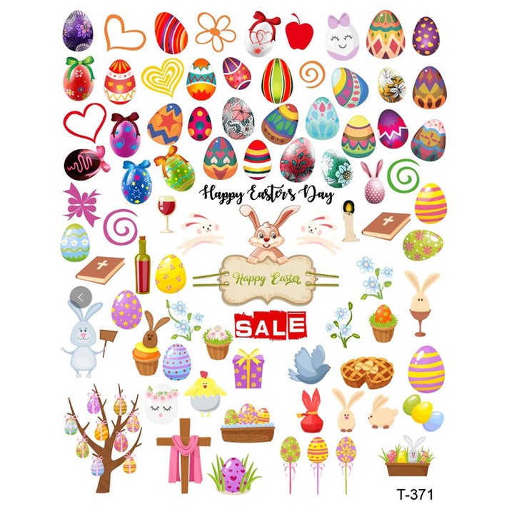 Sticker Decor Unghii 3D Sela, Modele de Paste T-371