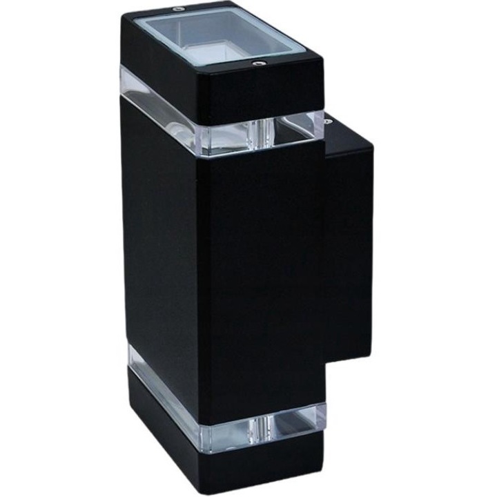 Kültéri LED fali lámpa, Polux, GU10, IP44, Fekete