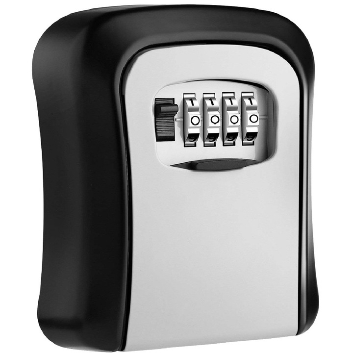 Cutie cu cifru pentru depozitare chei, montare pe perete, 115 X 95 X 40 mm, Regim Hotelier, Booking, AirBnb, Echo Soul®