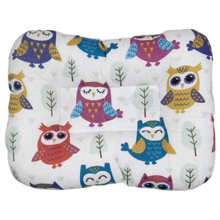 Pernuta alaptare bebelusi, alb bufnite, PABALB01, Primii Pasi