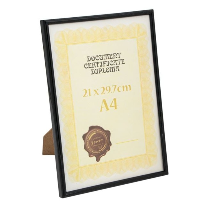 Фоторамка Herum, с пластмасова рамка за дипломи, Черна, 31 х 22 см