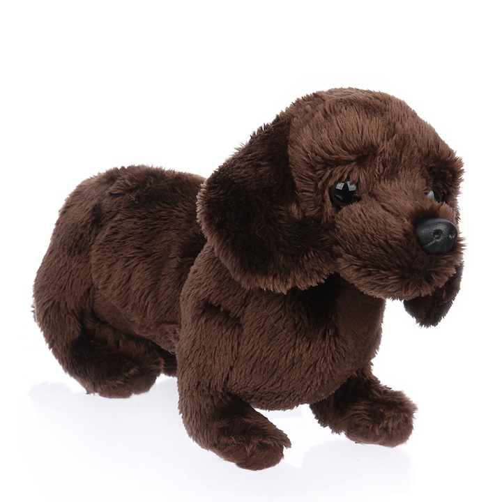 Manson - sötétbarna plüss tacskó - 21cm