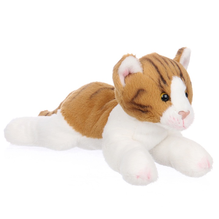 Jucarie de plus, W-web, 24 cm, Alb/Maro