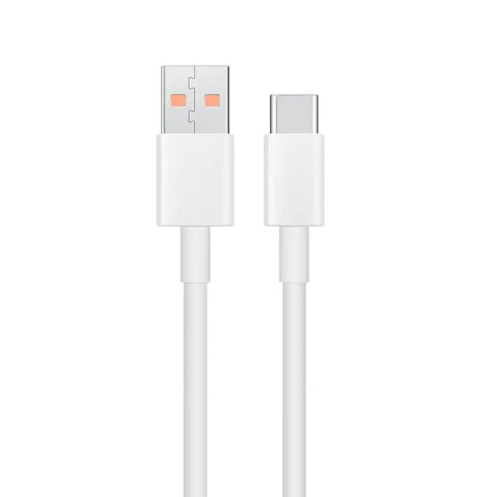 Cablu de Date USB la Type-C 6A, pentru Mi 11 Ultra / Mi11Pro / Mi11T / Mi11T Pro, 1m - Xiaomi - White (Bulk Packing)