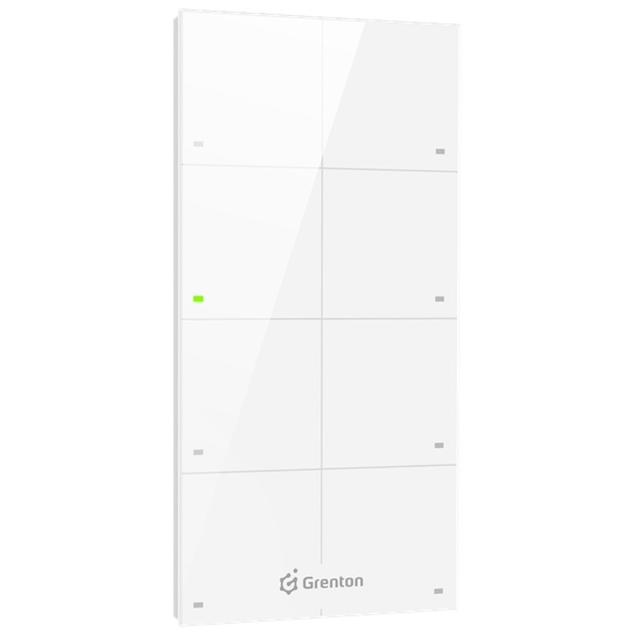 Смарт панел, Grenton, 5-24V, 8 програмируеми бутона, бял