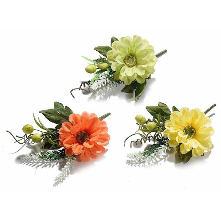 Set 3 flori artificiale Anemona 21 cm