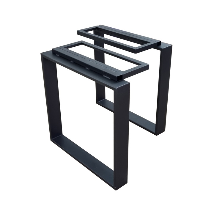 Set picioare metalice masa / birou H 70x70cm, 2 bucati