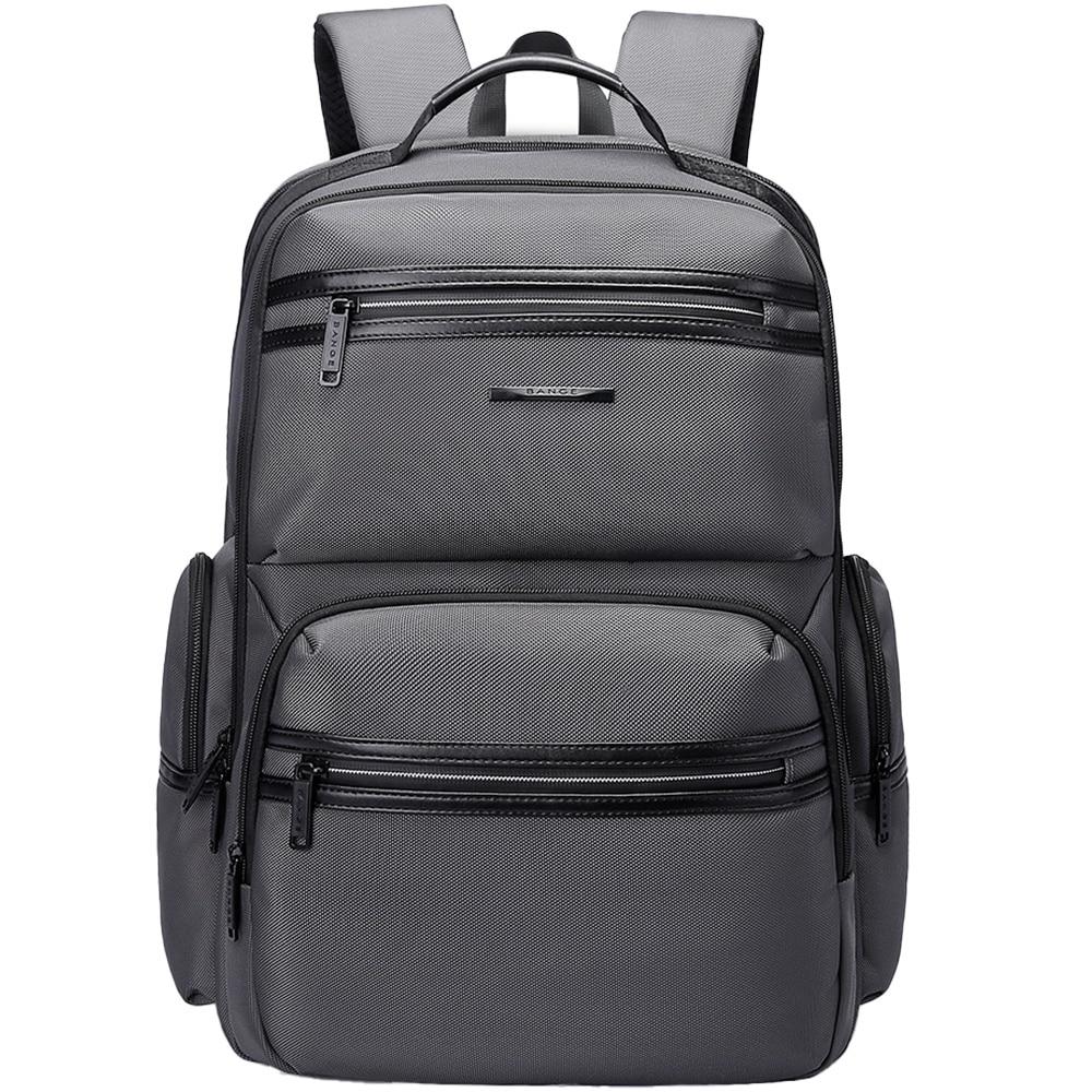 Rucsac laptop de 15.6 inch, potrivit pentru calatorii, rezistent la stropi de apa, buzunar antifurt si port USB, si USB-C, sistem fixare pe valiza BANGE, BG2601GY, Gri