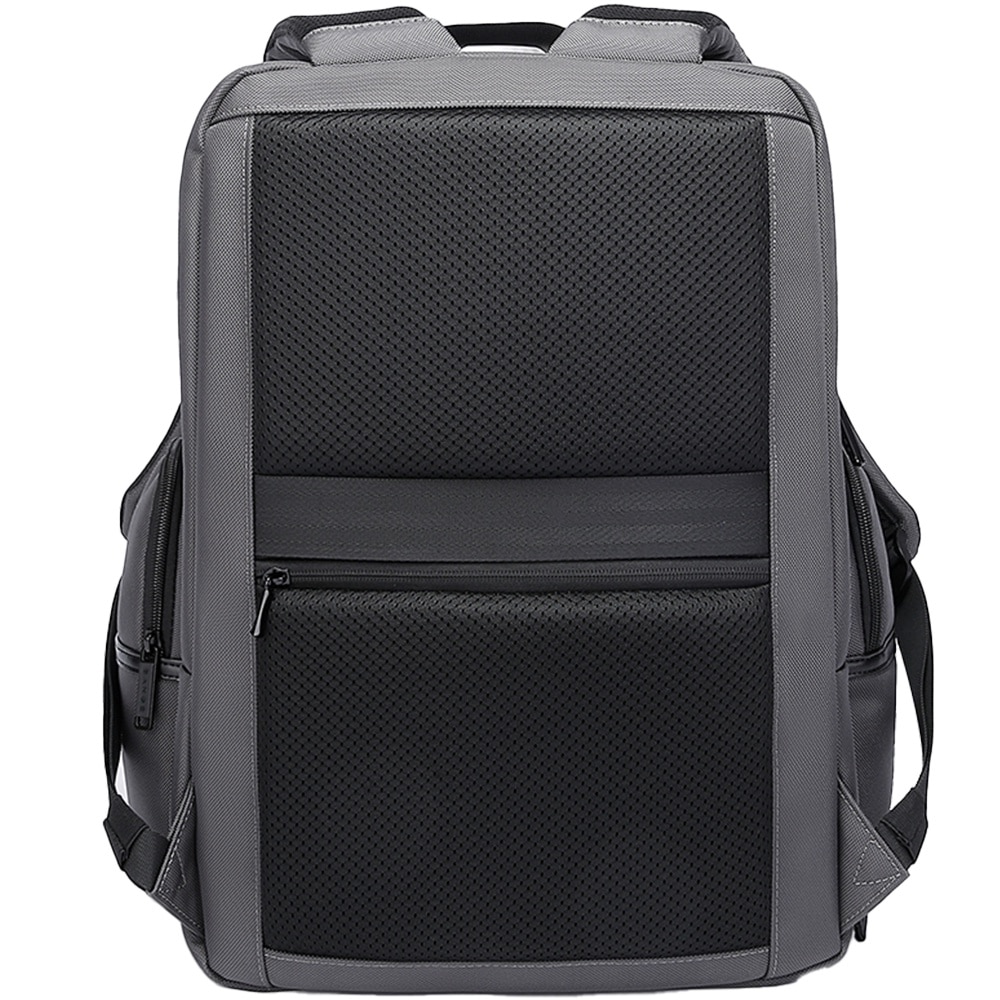 Rucsac laptop de 15.6 inch, potrivit pentru calatorii, rezistent la stropi de apa, buzunar antifurt si port USB, si USB-C, sistem fixare pe valiza BANGE, BG2601GY, Gri