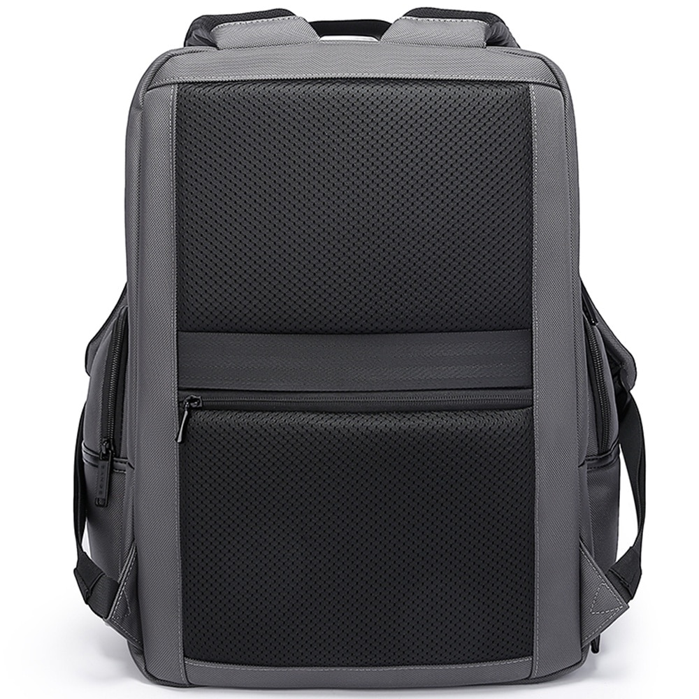 Rucsac laptop de 15.6 inch, potrivit pentru calatorii, rezistent la stropi de apa, cu buzunar antifurt, port USB, si USB-C, BANGE, BG2602GY, Gri