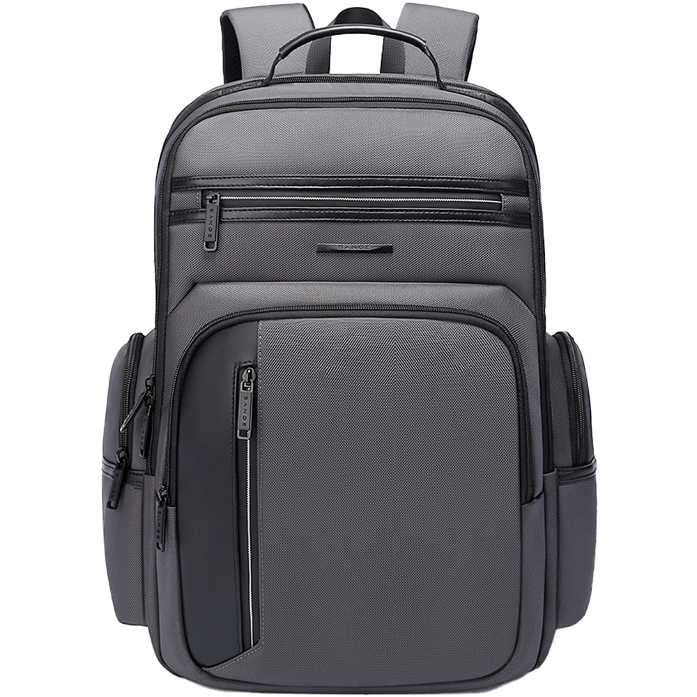 Rucsac laptop de 15.6 inch, potrivit pentru calatorii, rezistent la stropi de apa, cu buzunar antifurt, port USB, si USB-C, BANGE, BG2602GY, Gri