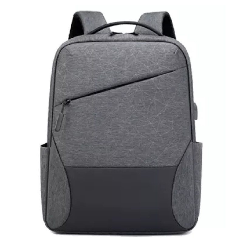 Rucsac laptop 15" smart casual impermeabil, cu port USB, Escalate, 42x31x12 cm, Gri