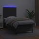 vidaXL fekete műbőr rugós ágy matraccal és LED-del 80 x 200 cm 46.05 kg 3135789